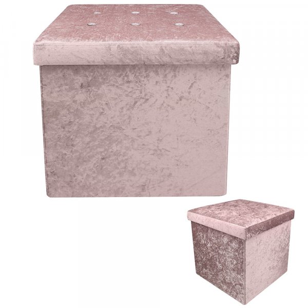 Pink velvet storage