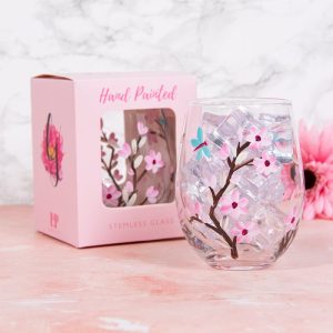 Hand Painted Stemless Glass